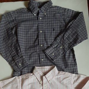 Two Sz 6  Pre-Owned Ralph Lauren Cotton Button-Down Long-Sleeve Shirts